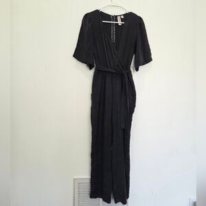 Dolan Left Coast Collection Elegant Black Belted Jumpsuit Size Small